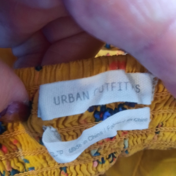 Urban Outfitters Mustard Yellow Flutter Sleeve Sundress XS - Picture 2 of 6